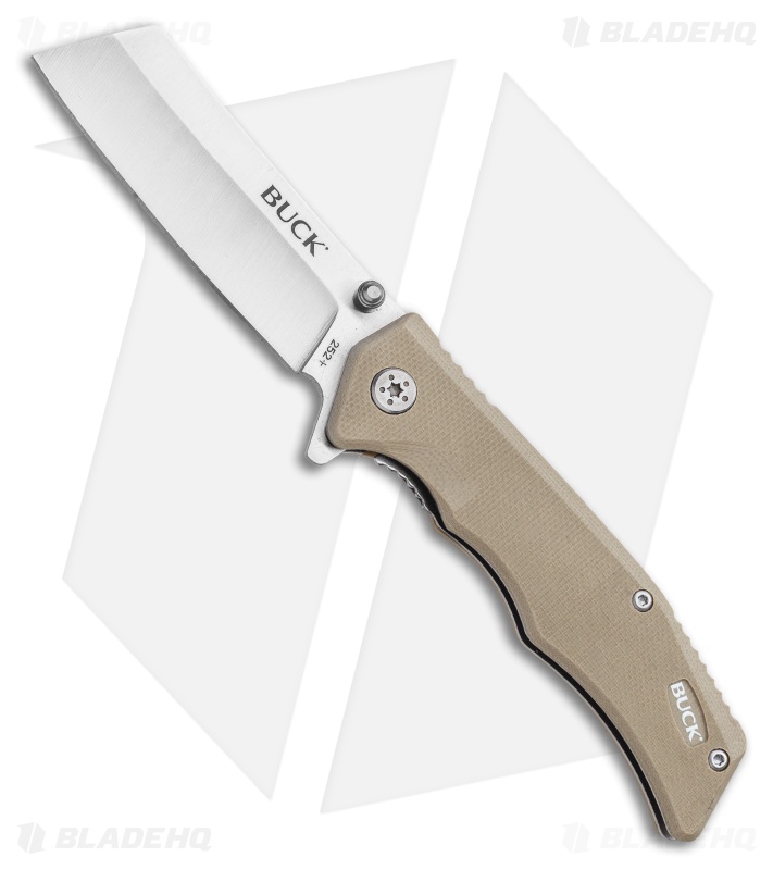 Buck Trunk Liner Lock Knife Tan G-10 (2.875" Satin) 0252TNS