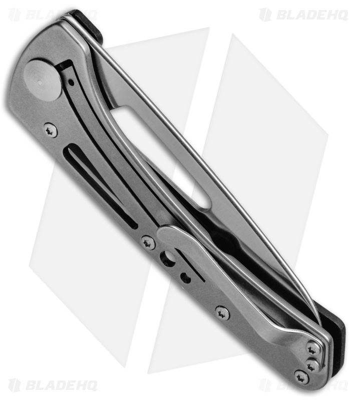 Buck Vertex Frame Lock Knife Black Aluminum (3" Satin) 0418BKS-B