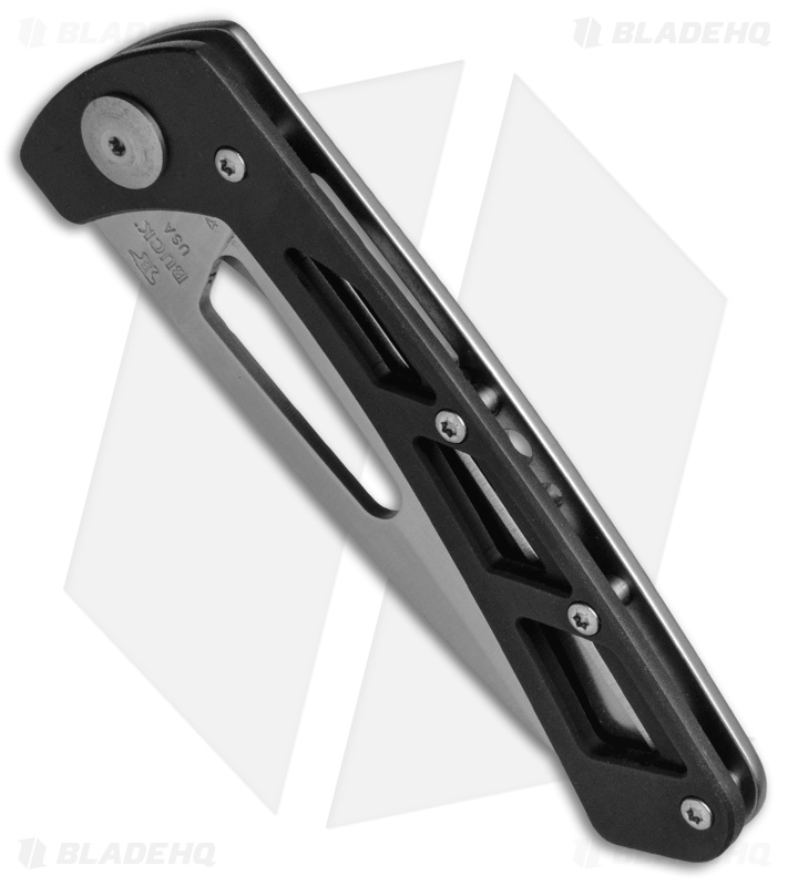 Buck Vertex Frame Lock Knife Black Aluminum (3" Satin) 0418BKS-B