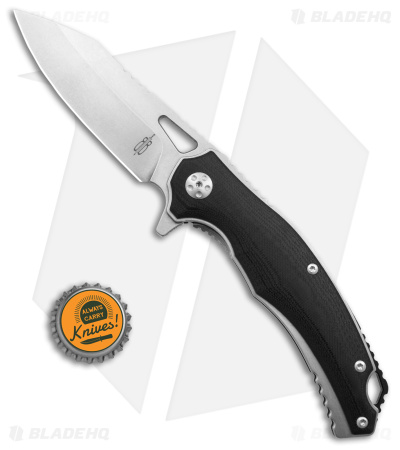 Buck N Bear Lynx Clip Point Liner Lock Knife Black G-10 (3.3" Stonewash) 