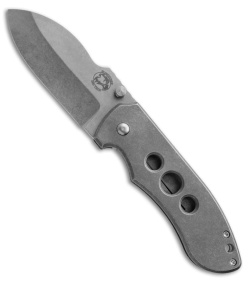 Burchtree Bladeworks Mid-Tech V2 Frame Lock Titanium (3.375" Stonewash) 