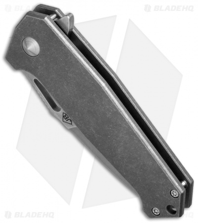 Burke Knives Hitman Stubby Frame Lock Knife Titanium (3.25" Stonewash)