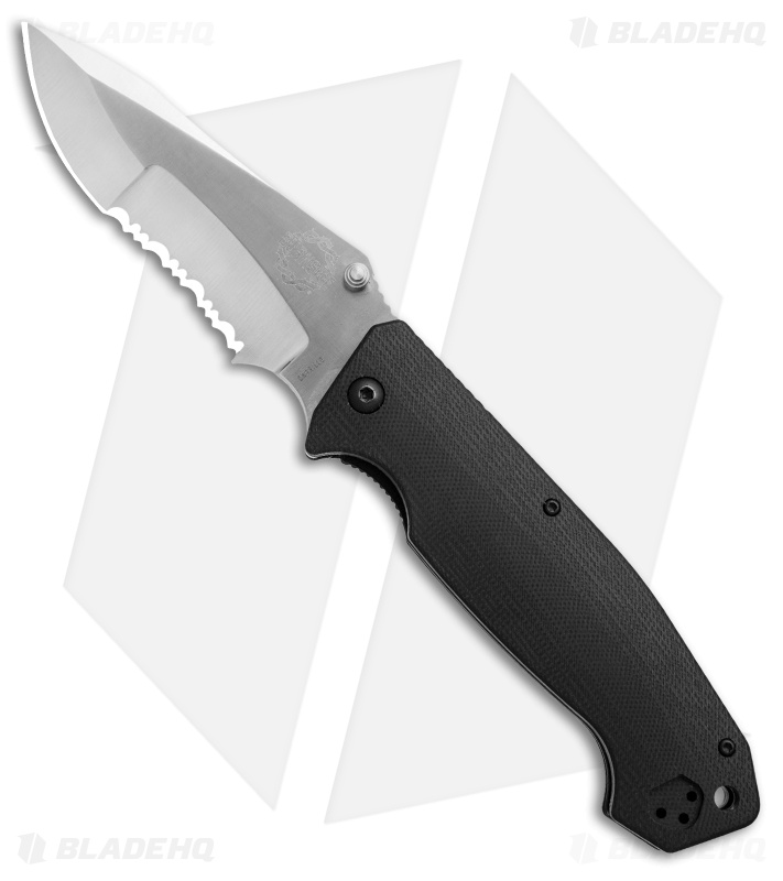 Burnside Knives Cabrillo Liner Lock Knife Black G-10 (4" Satin Serr)