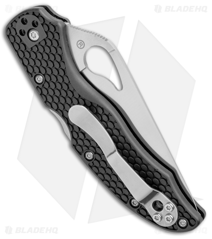 Byrd Harrier 2 Lightweight Lockback Knife Black FRN (3.36" Satin Serr) BY01PSBK2