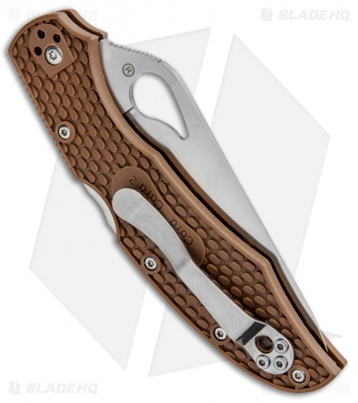 Byrd Cara Cara 2 Lockback Knife Brown FRN (3.75" Satin Serr) BY03PSBN2