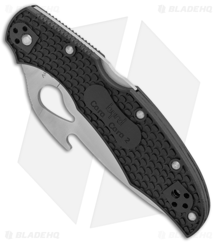 Byrd Cara Cara 2 Lockback Knife w/ Emerson Opener (3.75" Satin Serr) BY03PSBK2W