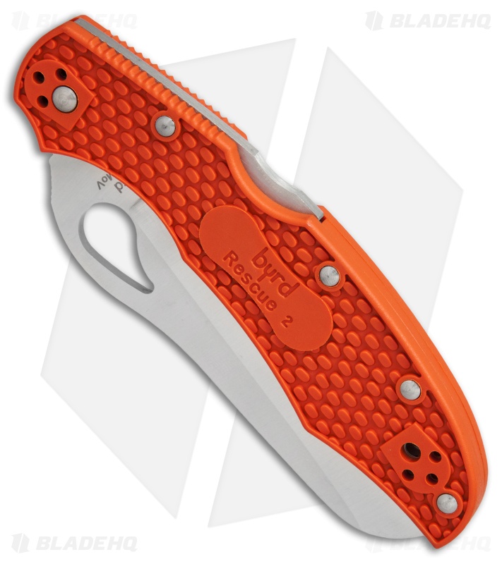 Byrd Cara Cara Rescue 2 Lockback Knife Orange FRN (3.94" Satin Serr) BY17SOR2