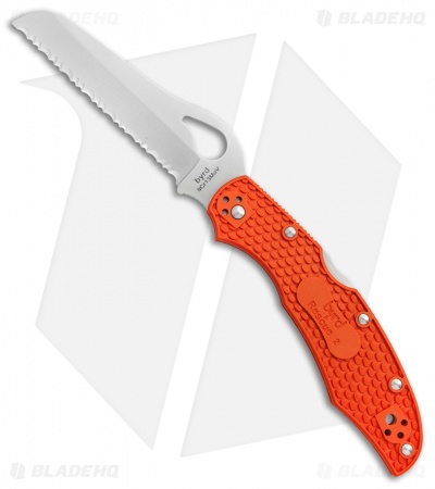 Byrd Cara Cara Rescue 2 Lockback Knife Orange FRN (3.94" Satin Serr) BY17SOR2