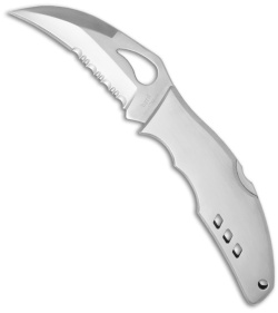 Byrd Crossbill Lockback Knife Stainless Steel (3.5" Satin Serr) BY07PS