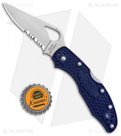 Byrd Meadowlark 2 Lockback Knife Blue FRN (2.84" Satin Serr) BY04PSBL2