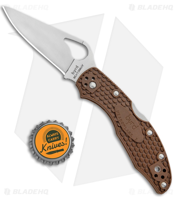 Byrd Meadowlark 2 | Lockback Knife | Brown FRN/ Satin
