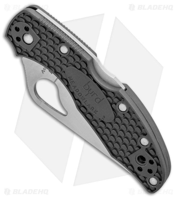 Byrd Meadowlark 2 Lockback Knife Gray FRN (2.84" Satin Ser) BY04PSGY2