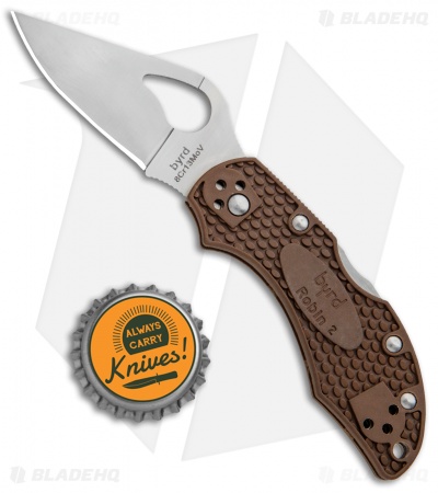 Byrd Robin 2 Lockback Knife Brown FRN (2.375" Satin) BY10PBN2