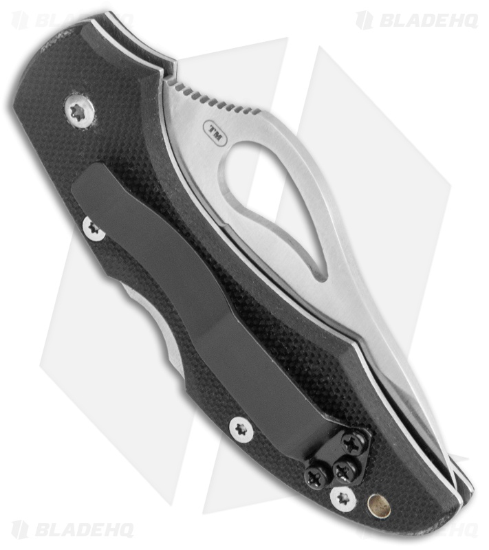 Byrd Robin Lockback Knife Serrated  Black G-10 (2.375" Satin) BY10GS
