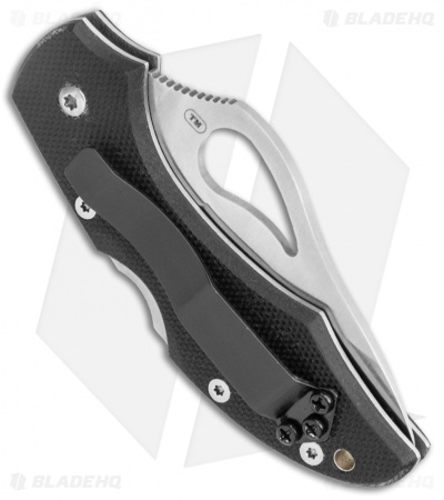 Byrd Robin Lockback Knife Serrated  Black G-10 (2.375" Satin) BY10GS