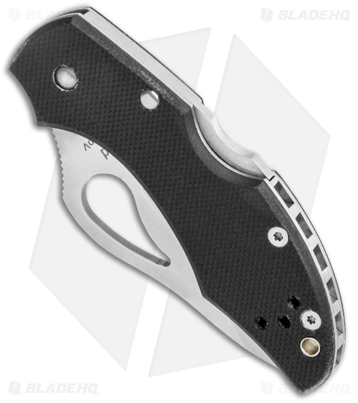 Byrd Robin Lockback Knife Serrated  Black G-10 (2.375" Satin) BY10GS