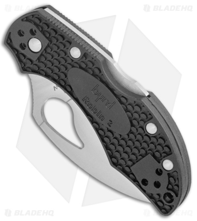 Byrd Robin 2 Lockback Knife Wharncliffe Black (3.4" Satin Serr) BY10SBKWC2
