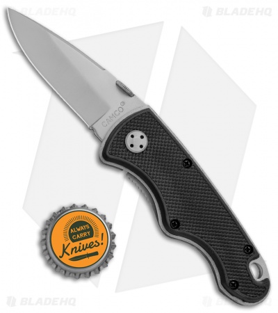 Camillus Camco DP Speed Assist Liner Lock Knife Black GFN (2.7" Satin)