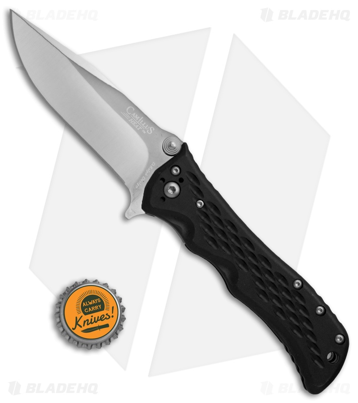 Camillus HEAT Spring Assisted Knife Black Zytel (3.5" Satin)