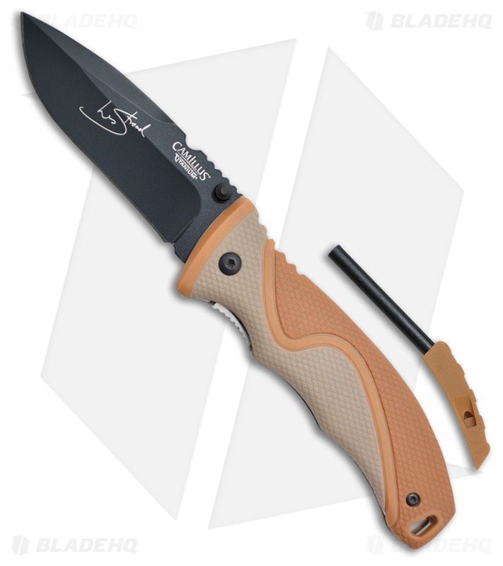 Camillus San Bushmen Liner Lock Knife Brown (3.25" Black) 19190