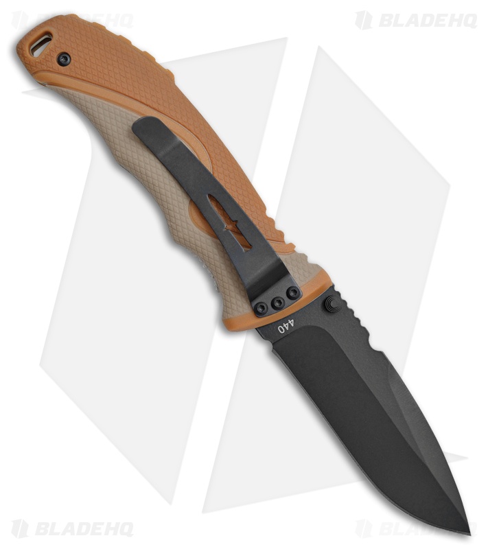 Camillus San Bushmen Liner Lock Knife Brown (3.25" Black) 19190