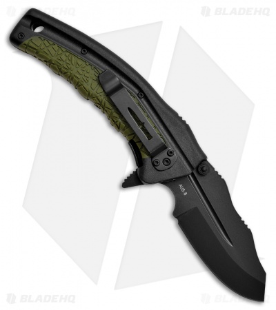 Camillus Titan FK Liner Lock Knife Green FRN (3" Black)