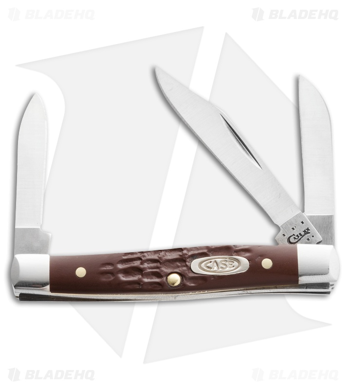 Case Knives Small Stockman Knife 2.6" Brown Jigged Delrin (6333 SS) 00081