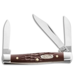Case Knives Small Stockman Knife 2.6" Brown Jigged Delrin (6333 SS) 00081