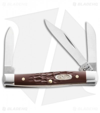 Case Knives Small Stockman Knife 2.6" Brown Jigged Delrin (6333 SS) 00081