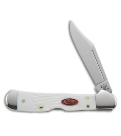 Case SparXX Mini Copperlock Knife 3.6" Jigged White Delrin (61749L SS) 60185