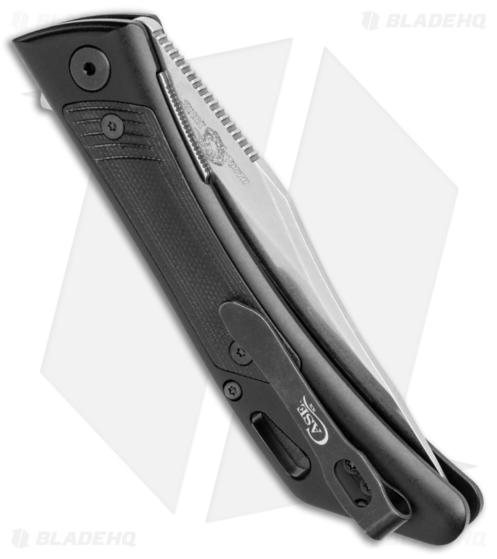 Case Knives Shark Tooth Black Aluminum/G-10 (3.5" Stonewash)