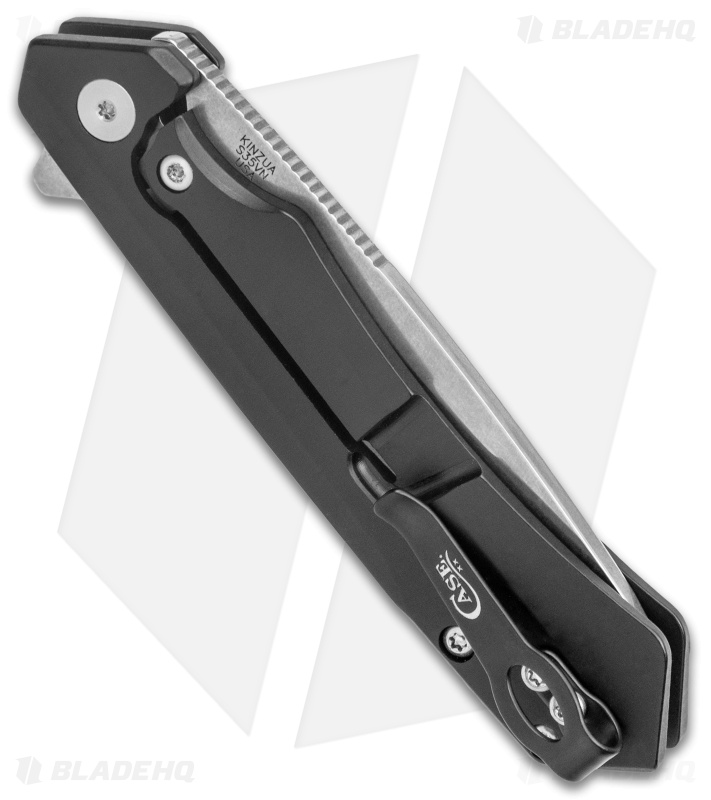 Case Cutlery Kinzua Frame Lock Knife Black Aluminum (3.4" Stonewash) 64665