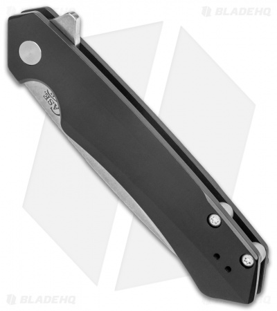 Case Cutlery Kinzua Frame Lock Knife Black Aluminum (3.4" Stonewash) 64665