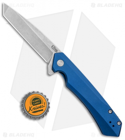 Case Cutlery Kinzua Frame Lock Knife Blue Aluminum (3.4" Stonewash) 64663