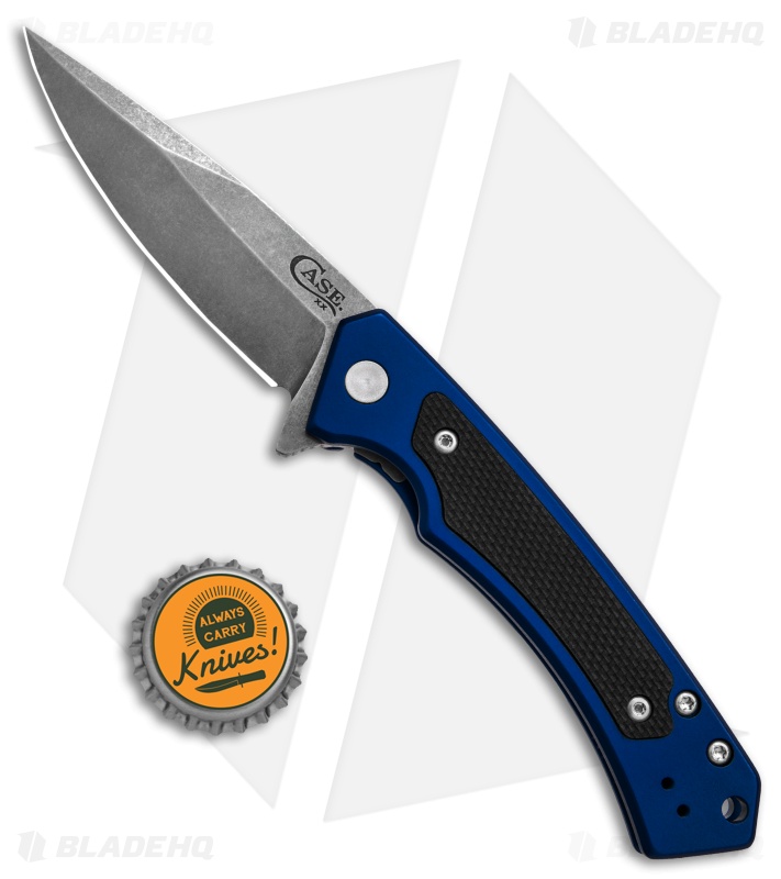 Case Cutlery Marilla Frame Lock Knife Blue Aluminum (3.4" Stonewash) 25882
