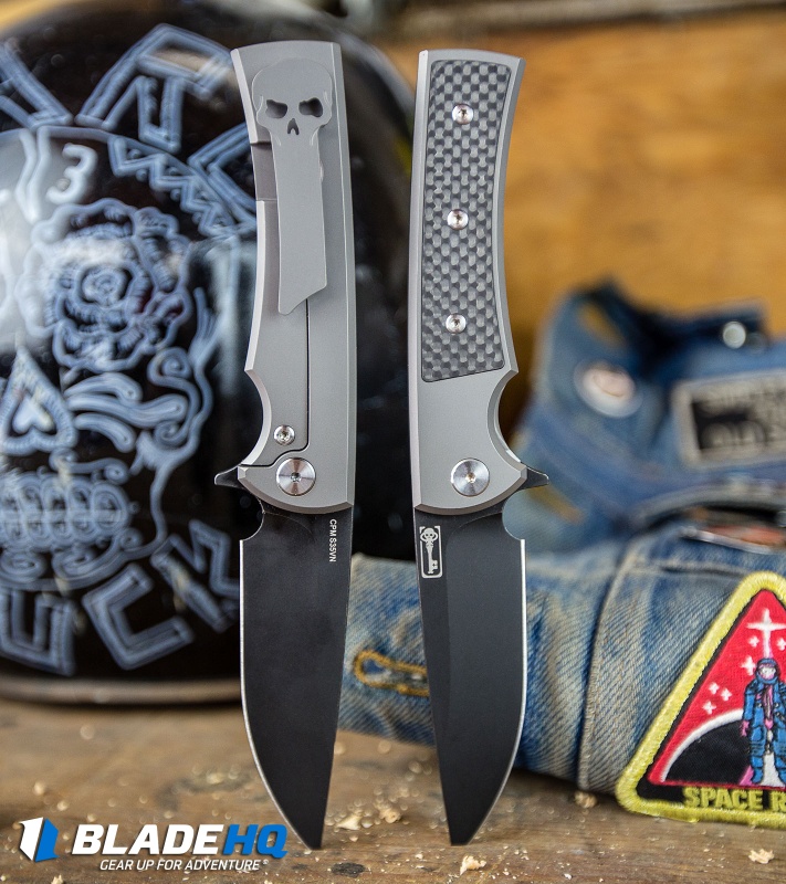 Chaves Liberation Street Flipper Knife Carbon Fiber (3.4" Black SW)