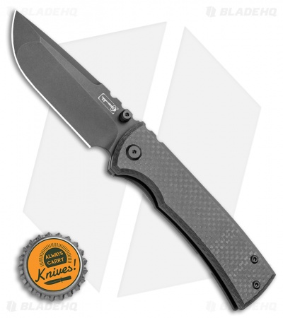 Chaves Redencion 229 Frame Lock Knife Black/Ti Carbon Fiber (3.63" Black SW)
