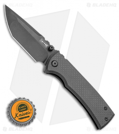 Chaves Redencion 229 Tanto Frame Lock Knife Black Ti/Carbon Fiber (3.63" Black)