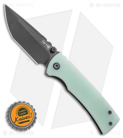 Chaves Redencion 229 Tanto Frame Lock Knife Black Ti/Jade G-10 (3.63" Black)