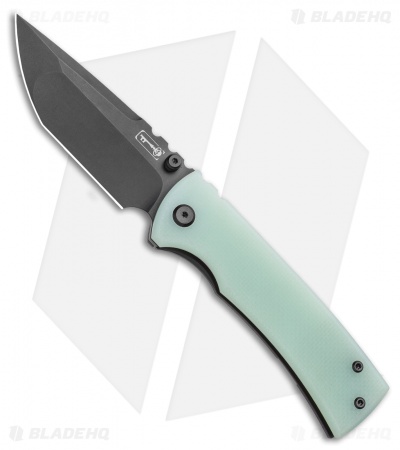 Chaves Redencion 229 Tanto Frame Lock Knife Black Ti/Jade G-10 (3.63" Black)