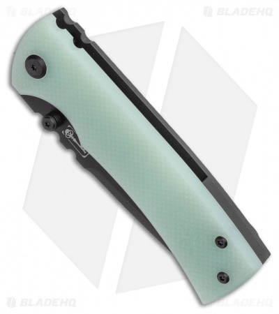 Chaves Redencion 229 Tanto Frame Lock Knife Black Ti/Jade G-10 (3.63" Black)