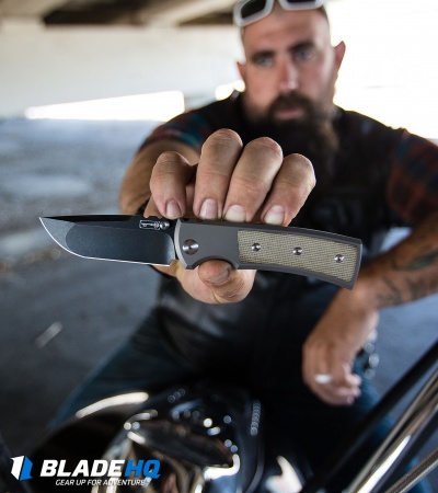 Chaves Ultramar Redencion Street Knife Green Canvas Micarta (3.25" Black SW)