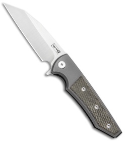 Chaves Sangre Street Flipper Knife Green Canvas Micarta (3.4" Satin)