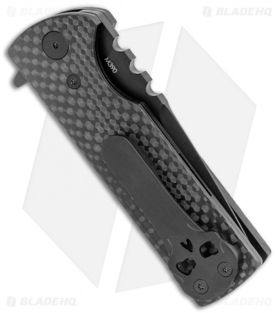 Chaves T.A.K. Liner Lock Knife Drop Point Carbon Fiber (2.75" Blackout)