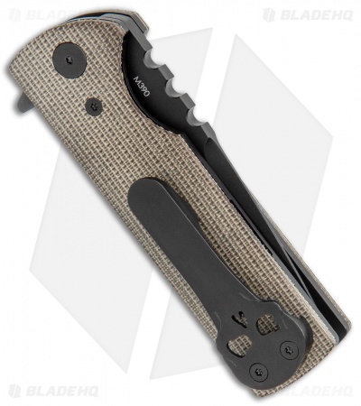 Chaves Ultramar T.A.K. Liner Lock Knife Tanto Green Micarta (2.75" Blackout)