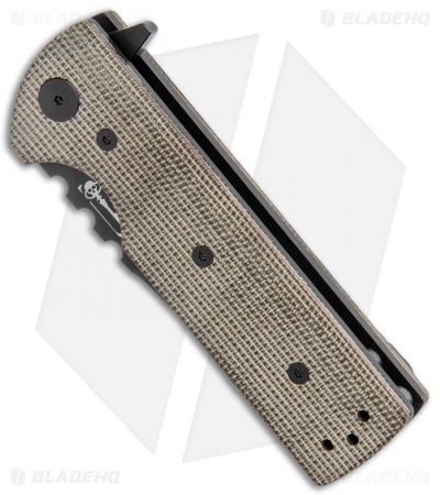 Chaves Ultramar T.A.K. Liner Lock Knife Tanto Green Micarta (2.75" Blackout)