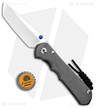 Chris Reeve Knives Large Inkosi Tanto Frame Lock Knife (3.5" Stonewash) CRK