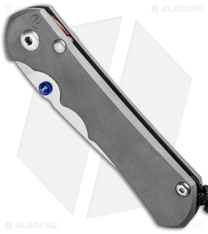 Chris Reeve Knives Large Inkosi Tanto Frame Lock Knife (3.5" Stonewash) CRK