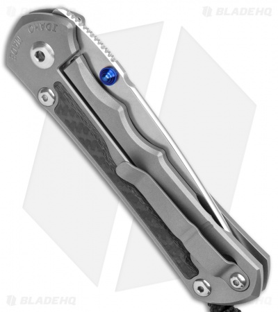 Chris Reeve Knives Large Inkosi Knife Carbon Fiber Inlays (3.5" Stonewash) CRK