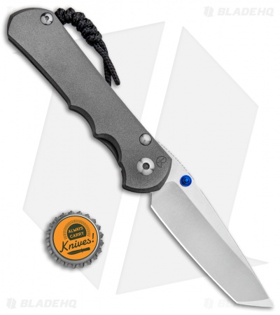 Chris Reeve Knives Large Inkosi Left Hand Frame Lock Knife (3.5" Stonewash) CRK